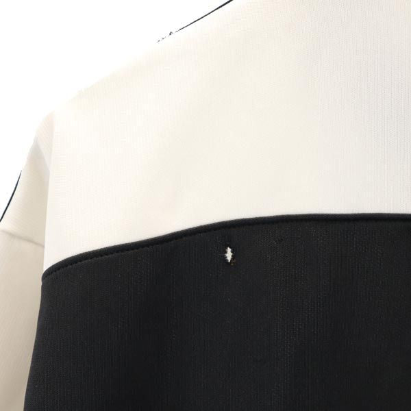 adidas アディダス 80s ヴィンテージ デサント製 トラックジャケット L ホワイト×ブラック ジャージ メンズ