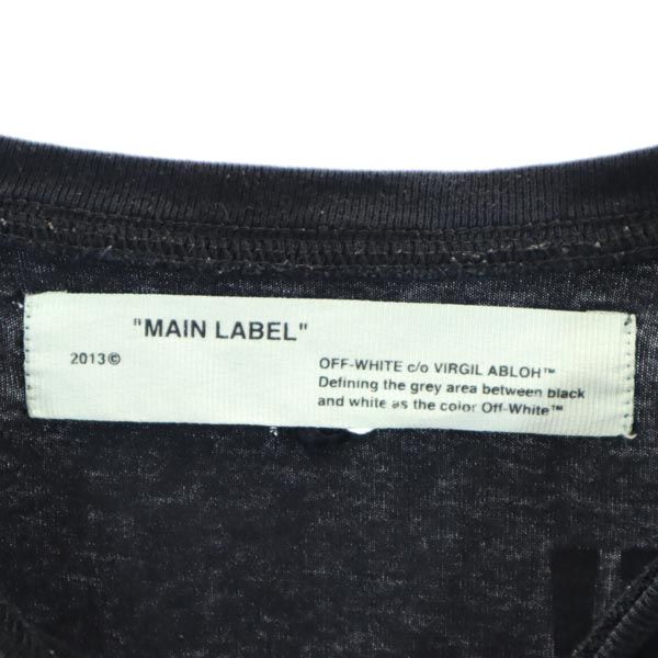 MAIN LABEL メインレーベル 半袖 クルーネック Tシャツ M ブラック メンズ
