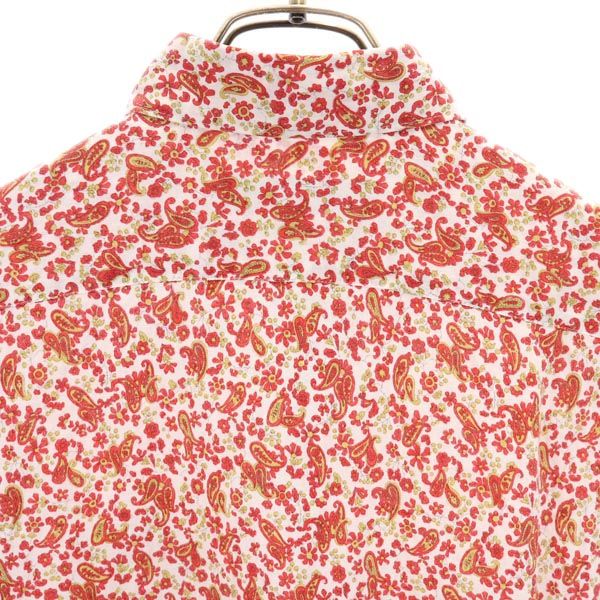 JUNYA WATANABE COMME des GARCONS ジュンヤワタナベコムデギャルソン 2007年 リネン 総柄 長袖 シャツ SS 赤系 メンズ