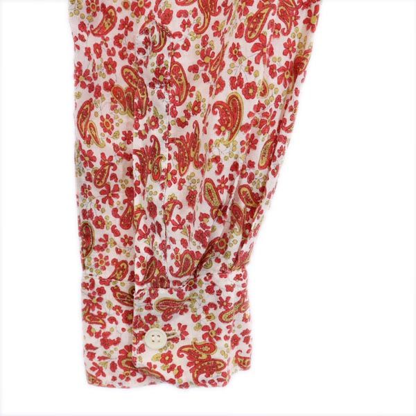 JUNYA WATANABE COMME des GARCONS ジュンヤワタナベコムデギャルソン 2007年 リネン 総柄 長袖 シャツ SS 赤系 メンズ