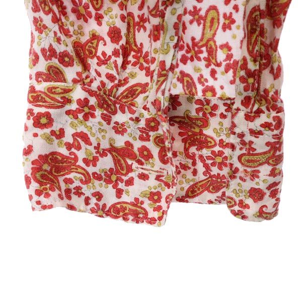 JUNYA WATANABE COMME des GARCONS ジュンヤワタナベコムデギャルソン 2007年 リネン 総柄 長袖 シャツ SS 赤系 メンズ