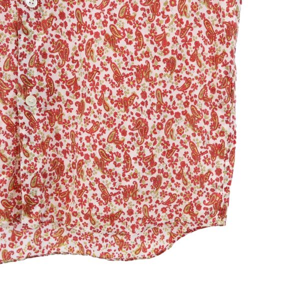 JUNYA WATANABE COMME des GARCONS ジュンヤワタナベコムデギャルソン 2007年 リネン 総柄 長袖 シャツ SS 赤系 メンズ