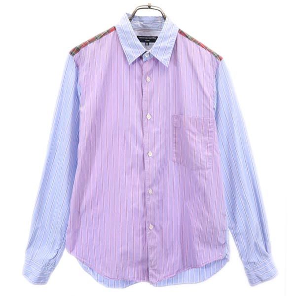コムデギャルソンオム ストライプ柄 長袖 シャツ SS COMME des GARCONS HOMME メンズ