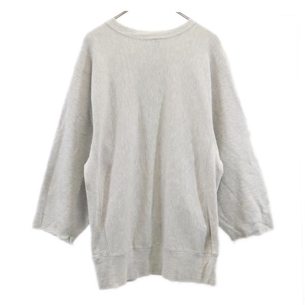 Champion チャンピオン 90s 刺繍タグ REVERSE WEAVE リバースウィーブ 長袖 スウェット トレーナー XL グレー系 袖カットオフ カレッジ メンズ