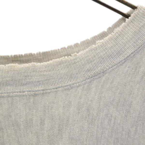 Champion チャンピオン 90s 刺繍タグ REVERSE WEAVE リバースウィーブ 長袖 スウェット トレーナー XL グレー系 袖カットオフ カレッジ メンズ