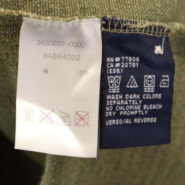 トミーヒルフィガー 千鳥格子 長袖 ポロシャツ M ベージュ系 TOMMY HILFIGER メンズ