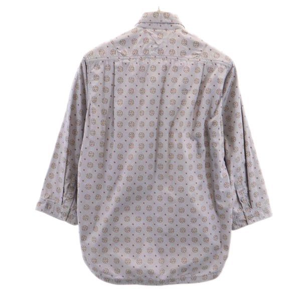 WHITE MOUNTAINEERING ホワイトマウンテニアリング 日本製 総柄 7分袖 ボタンダウンシャツ 1 グレー系 レディース