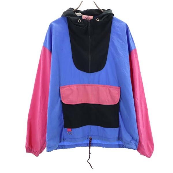 OCEAN EQUIPMENT 90s オールド マウンテンパーカー M ブルー×ピンク メンズ