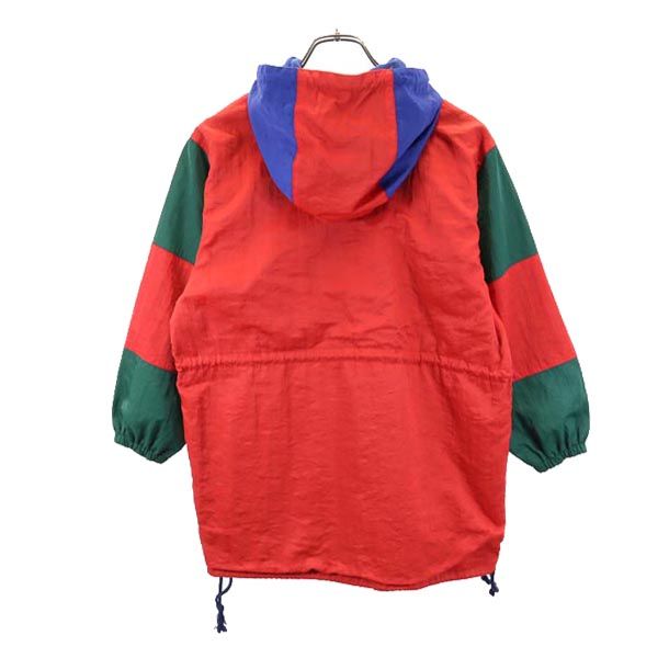 YVES SAINT LAURENT イヴサンローラン 7分袖 ナイロンジャケット レッド系 フード メンズ