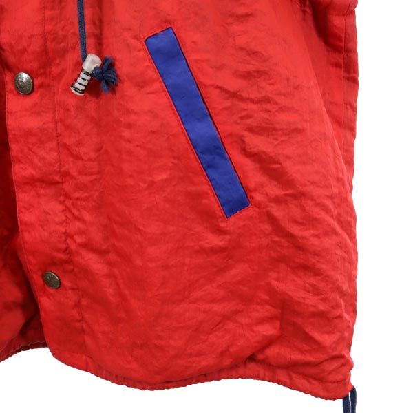 YVES SAINT LAURENT イヴサンローラン 7分袖 ナイロンジャケット レッド系 フード メンズ