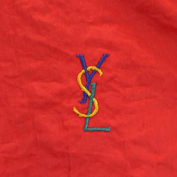 YVES SAINT LAURENT イヴサンローラン 7分袖 ナイロンジャケット レッド系 フード メンズ
