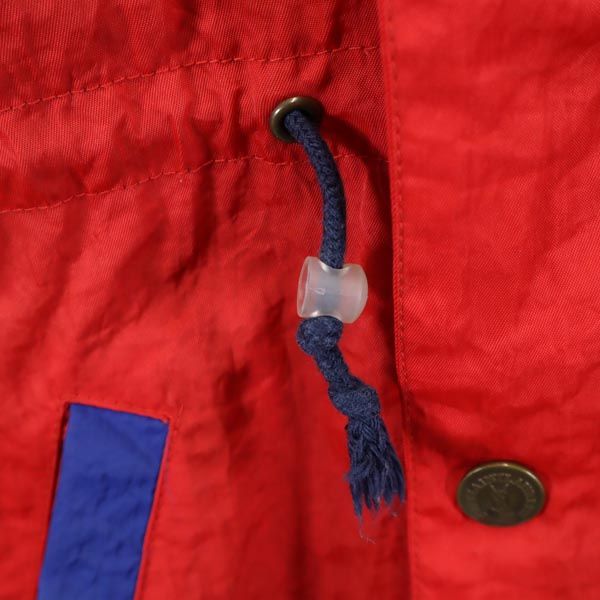 YVES SAINT LAURENT イヴサンローラン 7分袖 ナイロンジャケット レッド系 フード メンズ