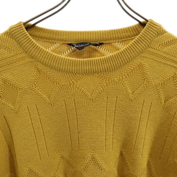 Christian Dior クリスチャンディオール ウール 長袖 ニット L マスタード セーター メンズ