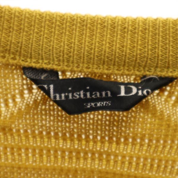 Christian Dior クリスチャンディオール ウール 長袖 ニット L マスタード セーター メンズ