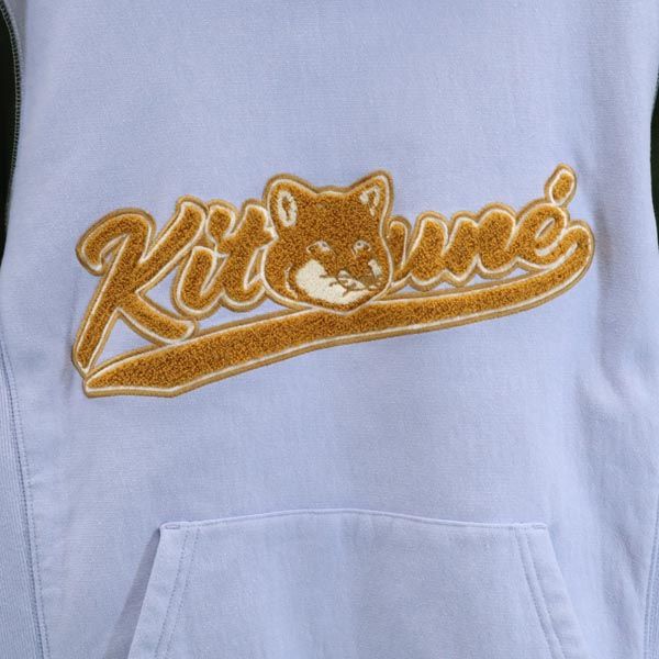 MAISON KITSUNE メゾンキツネ 長袖 スウェットパーカー XXS パープルブルー系 裏起毛 プルオーバー トレーナー メンズ