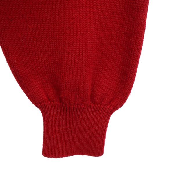 Christian Dior クリスチャンディオール 90s オールド ウール アーガイル 長袖 Vネック ニット M 赤系 セーター メンズ