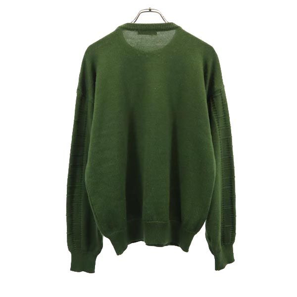 Christian Dior クリスチャンディオール 90s オールド ウール 長袖 ニット L 緑系 セーター メンズ