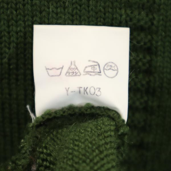 Christian Dior クリスチャンディオール 90s オールド ウール 長袖 ニット L 緑系 セーター メンズ