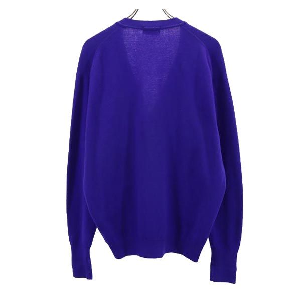 Christian Dior クリスチャンディオール 90s オールド ウール 長袖 ニット カーディガン L 青 メンズ