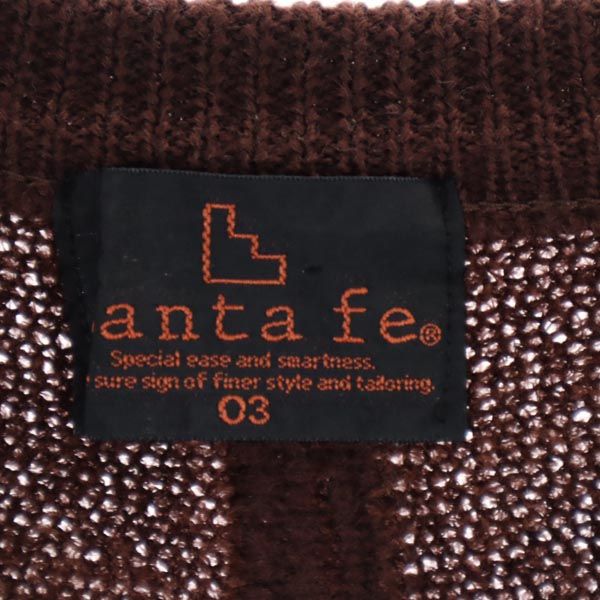 santa fe サンタフェ ウールブレンド 長袖 モール ニット 3 ブラウン系 セーター メンズ