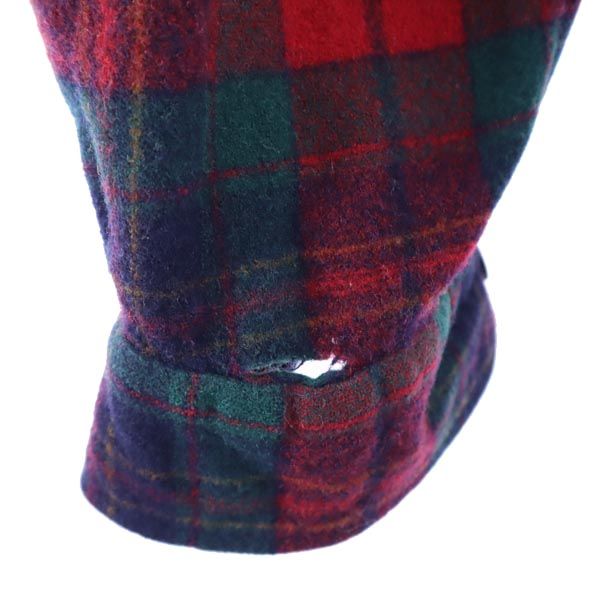 PENDLETON ペンドルトン 70s USA製 ウール100% ヴィンテージ 長袖 チェックシャツ L グリーン系 レディース