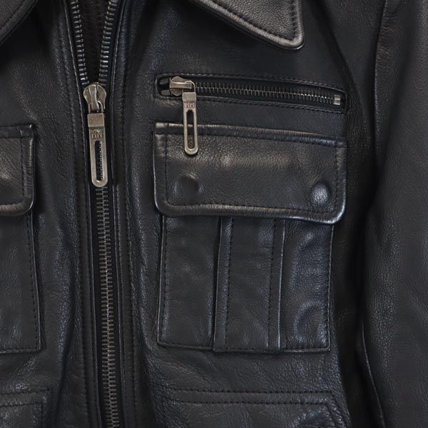 GalaabenD ガラアーベント 牛革 レザージャケット M ブラック系 本皮 メンズ