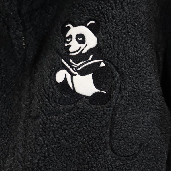 A BATHING APE アベイシングエイプ ボア パンダ ジップパーカー S グレー系 メンズ