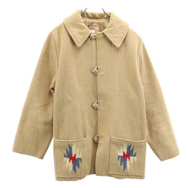 styleeyes スタイルアイズ 東洋エンタープライズ エスニック柄 ウールジャケット 36 ベージュ系 メンズ