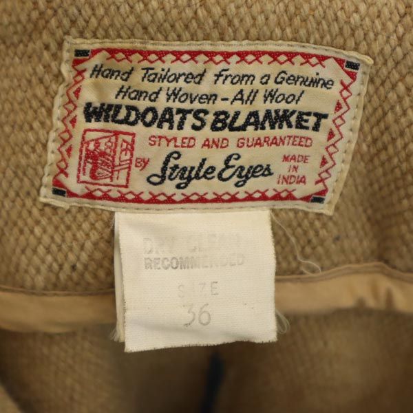 styleeyes スタイルアイズ 東洋エンタープライズ エスニック柄 ウールジャケット 36 ベージュ系 メンズ