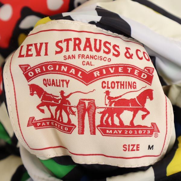 リーバイス ミッキーマウス リバーシブル ダウンベスト M マルチカラー×レッド Levi's Mickey Mouse メンズ
