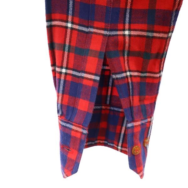 ヴィヴィアンウエストウッドマン 長袖 チェックシャツ 46 レッド系 Vivienne WestwoodMAN ロゴ メンズ