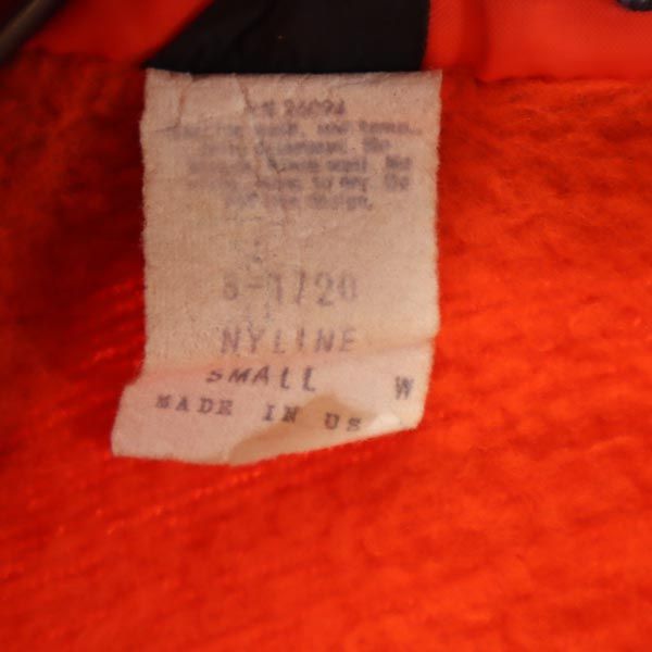 チャンピオン 70s USA製 黒タグ ランタグ プリント コーチジャケット S オレンジ Champion ランタグ 裏起毛 メンズ