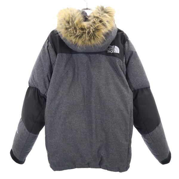 THE NORTH FACE ノースフェイス ND91702R アウトドア 長袖 フード ダウンジャケット L グレー系 ロゴ メンズ