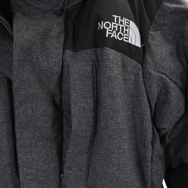 THE NORTH FACE ノースフェイス ND91702R アウトドア 長袖 フード ダウンジャケット L グレー系 ロゴ メンズ