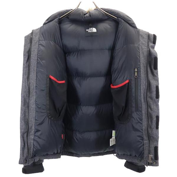 THE NORTH FACE ノースフェイス ND91702R アウトドア 長袖 フード ダウンジャケット L グレー系 ロゴ メンズ