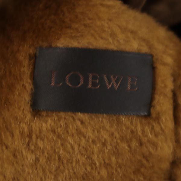 LOEWE ロエベ 羊革 レザー ムートンジャケット 36 ブラウン 本皮 レディース
