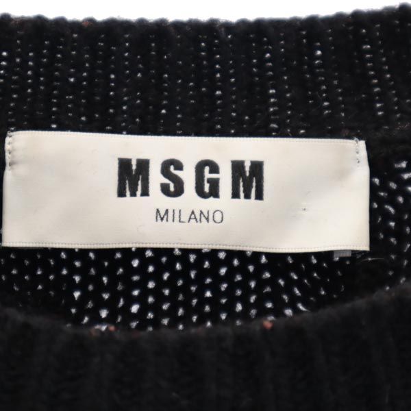 エムエスジーエム 長袖 ニット切替 スウェット S レッド系 MSGM 裏起毛 トレーナー メンズ