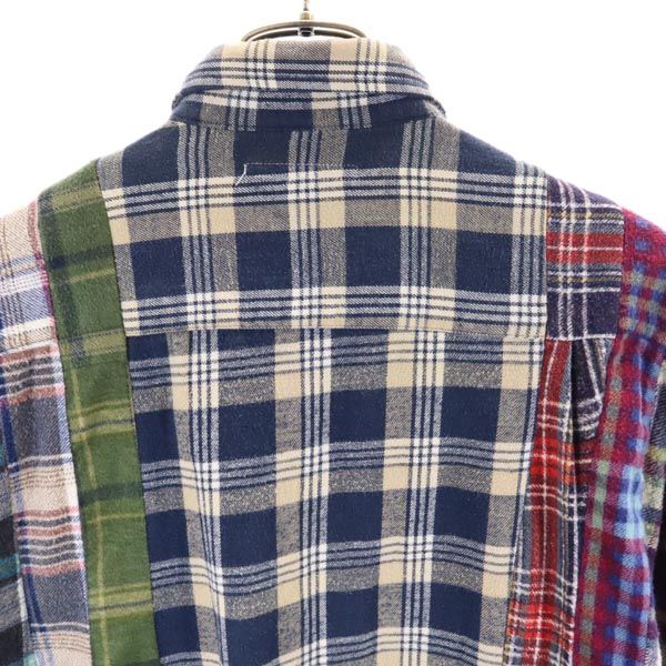 Rebuild by Needles リビルドバイニードルズ 日本製 チェック柄 長袖 シャツ S ネイビー系 メンズ