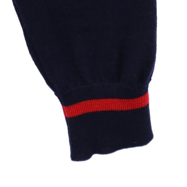 コムデギャルソンコムデギャルソン イタリア製 ウール 長袖 ニット カーディガン M ネイビー Comme des Garcons Comme des Garcons レディース