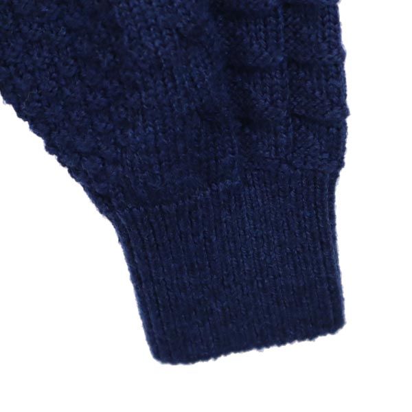 Burberrys バーバリーズ 90s ウール オールド 長袖 ニット カーディガン M ネイビー系 メンズ