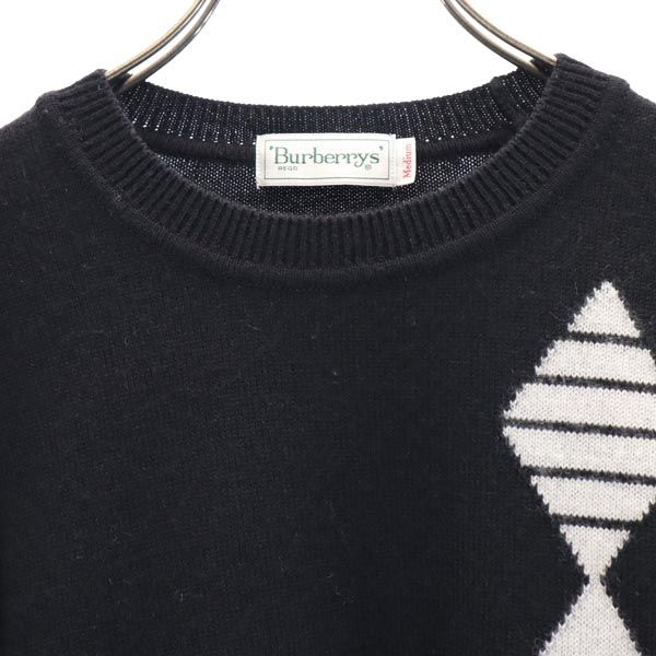 Burberrys バーバリーズ 90s オールド 長袖 セーター M ブラック系 長袖ニット メンズ