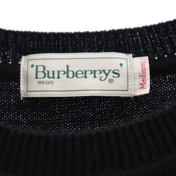 Burberrys バーバリーズ 90s オールド 長袖 セーター M ブラック系 長袖ニット メンズ