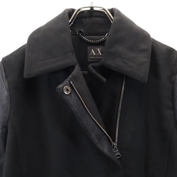 未使用 ARMANI EXCHANGE アルマーニエクスチェンジ 長袖 ダブルライダースジャケット M ブラック系 レディース