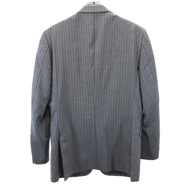 BURBERRY BLACK LABEL バーバリーブラックレーベル 三陽商会 日本製 ストライプ柄 テーラードジャケット 36R グレー メンズ