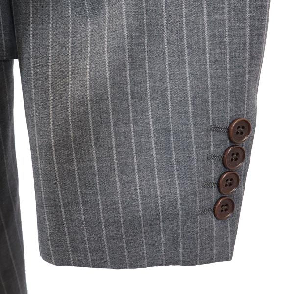 BURBERRY BLACK LABEL バーバリーブラックレーベル 三陽商会 日本製 ストライプ柄 テーラードジャケット 36R グレー メンズ