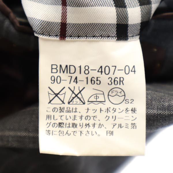 BURBERRY BLACK LABEL バーバリーブラックレーベル 三陽商会 日本製 ストライプ柄 テーラードジャケット 36R グレー メンズ
