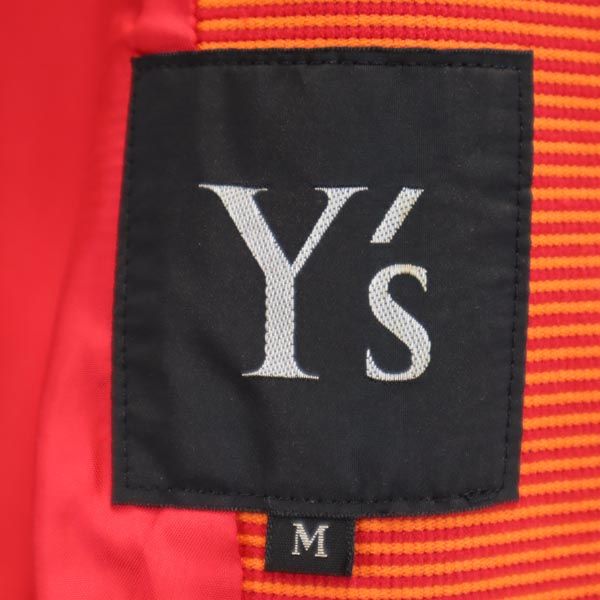 Y's ワイズ ボーダー柄 テーラードジャケット M オレンジ メンズ