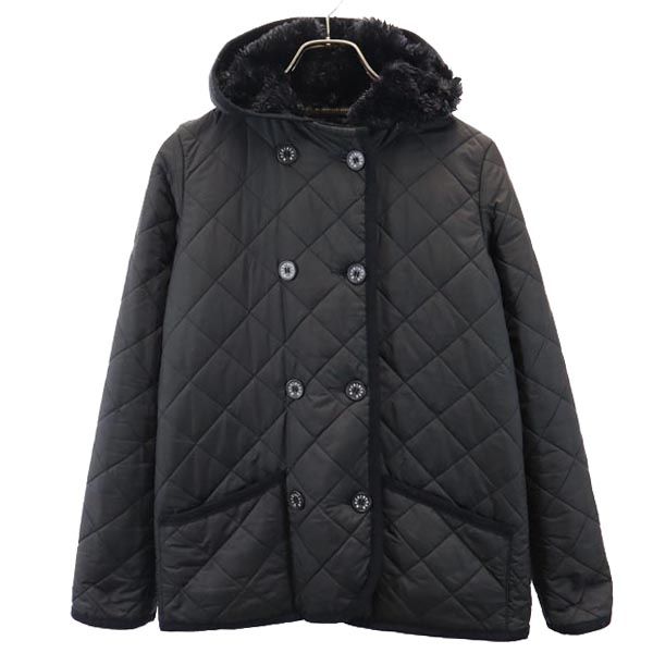 Mackintosh マッキントッシュ 英国製 キルティングジャケット 36 黒 裏ボア レディース