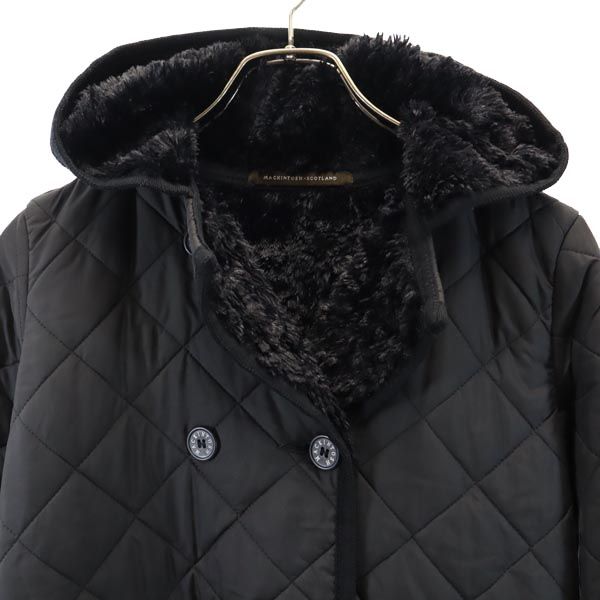 Mackintosh マッキントッシュ 英国製 キルティングジャケット 36 黒 裏ボア レディース