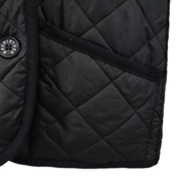 Mackintosh マッキントッシュ 英国製 キルティングジャケット 36 黒 裏ボア レディース